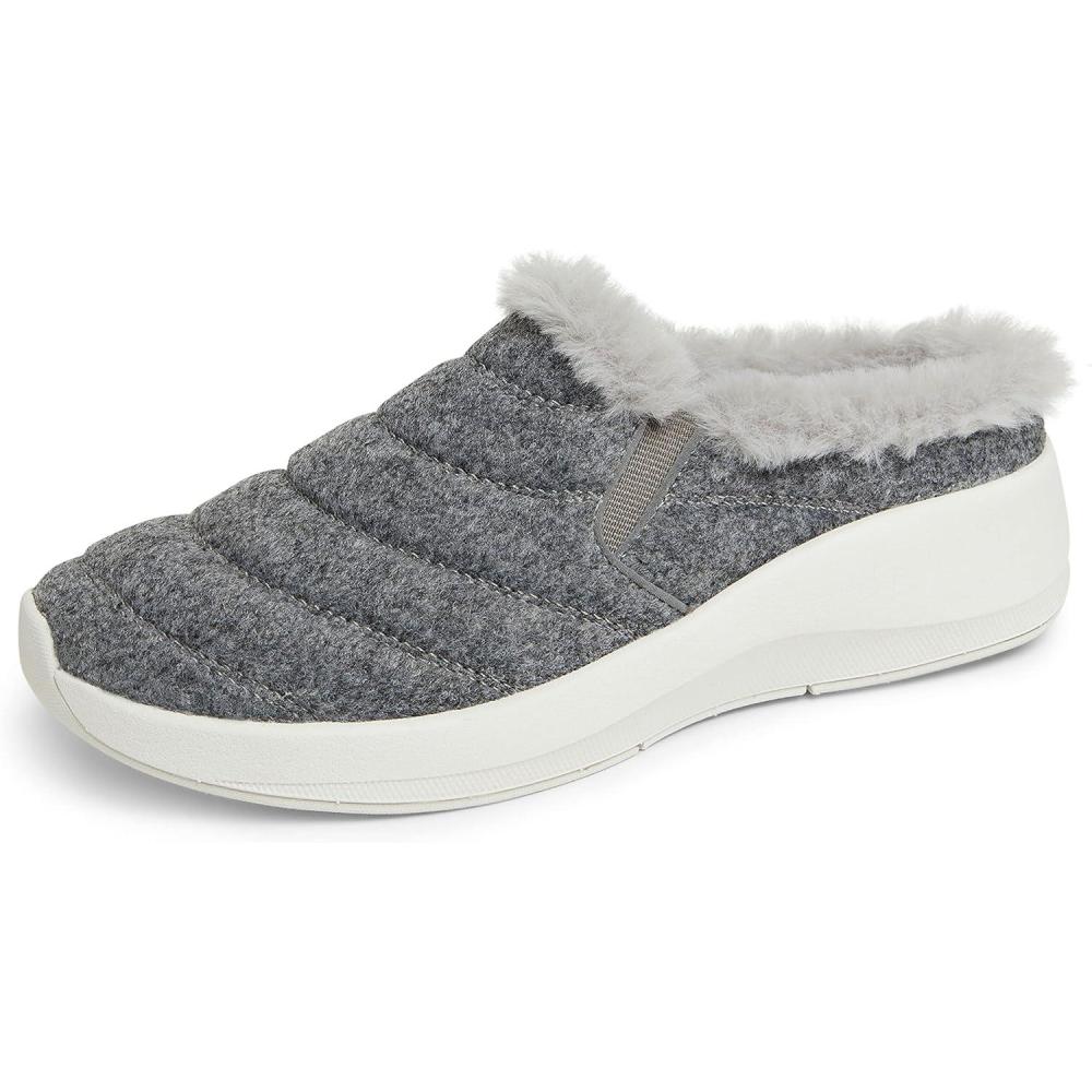 imageDearfoams Womens Original Comfort Amaya Wedge ClogGrey