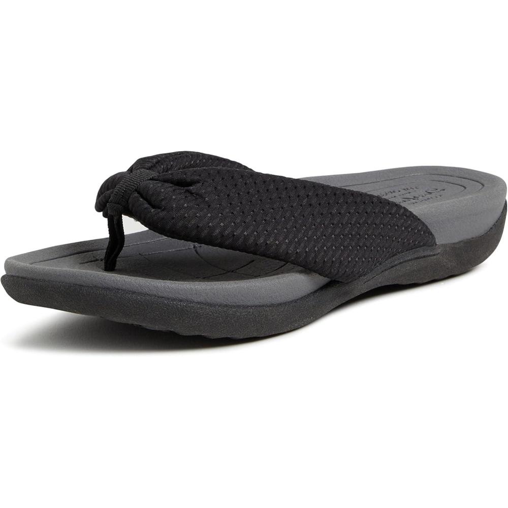 imageDearfoams womens Original Comfort Olivia Thong Flip Flop Sandal With Arch SupportBlack