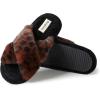 Dearfoams Women’s Acquired Style & Danielle Pheloung Exclusive Memory Foam Jessica Cozy Bow Cross Band Slide Slippers(Leopard)