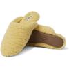 Dearfoams Women’s Maya Teddy Scuff Slipper(Sunshine)