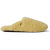 Dearfoams Women’s Maya Teddy Scuff Slipper(Sunshine)