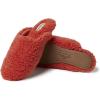 Dearfoams Women’s Maya Teddy Scuff Slipper(Terracotta)