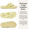 Dearfoams Women’s Melanie Colorblocked Microfiber Terry Thong Slipper(Daiquiri)