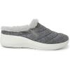 Dearfoams Womens Original Comfort Amaya Wedge Clog(Grey)