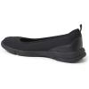 Dearfoams Womens Original Comfort Lightweight Slip-on Mia Ballet Flat(Black)