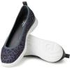 Dearfoams Womens Original Comfort Lightweight Slip-on Mia Ballet Flat(Grey Leopard)