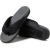 Dearfoams womens Original Comfort Olivia Thong Flip Flop Sandal With Arch Support(Black)