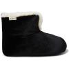 Dearfoams womens Zoey Lounge Duvet Bootie SlipperSlipper(Black Velour)