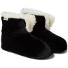Dearfoams womens Zoey Lounge Duvet Bootie SlipperSlipper(Black Velour)