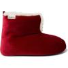 Dearfoams womens Zoey Lounge Duvet Bootie SlipperSlipper(Firebrick Red Velour)
