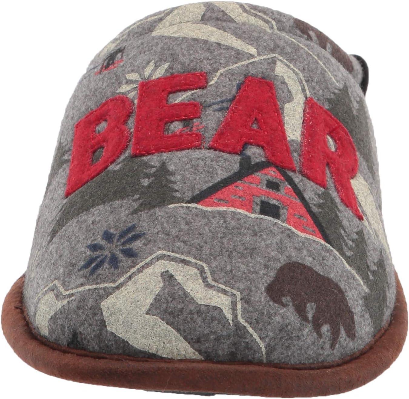 imageDearfoams womens Alpine Print Family Mood Bear ScuffCozy Bear