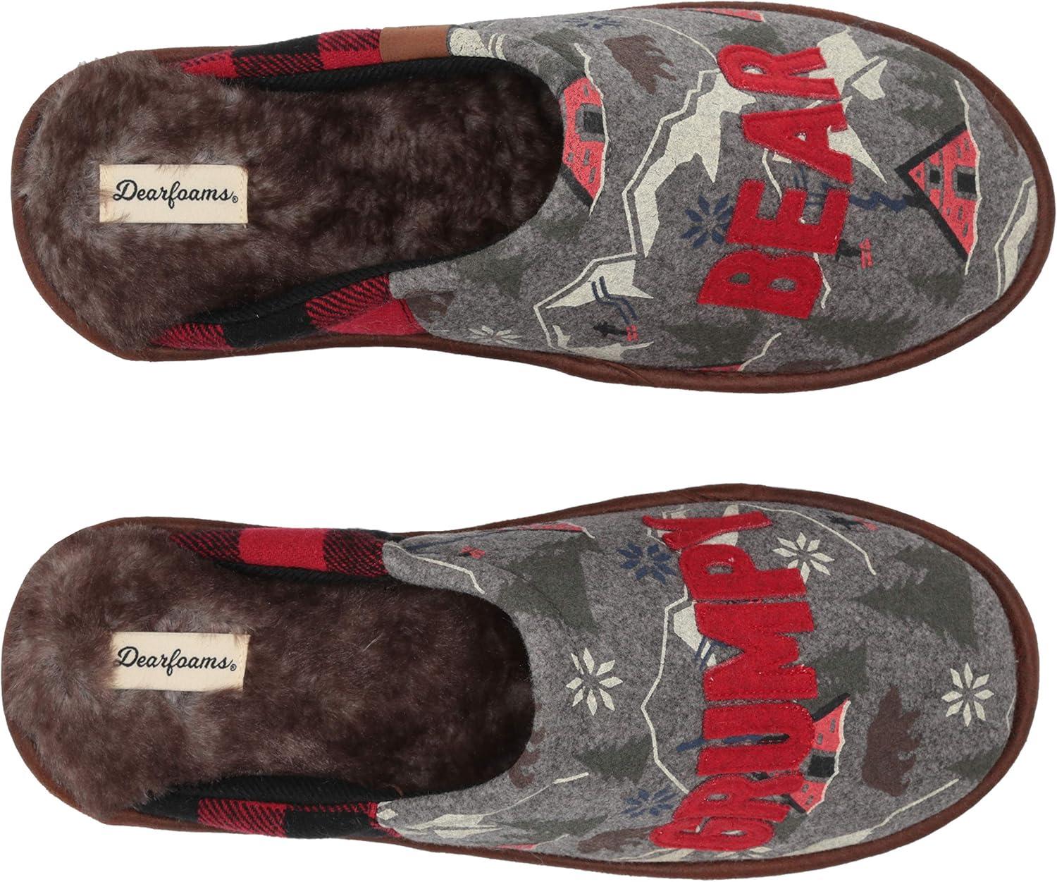 imageDearfoams womens Alpine Print Family Mood Bear ScuffGrumpy Bear
