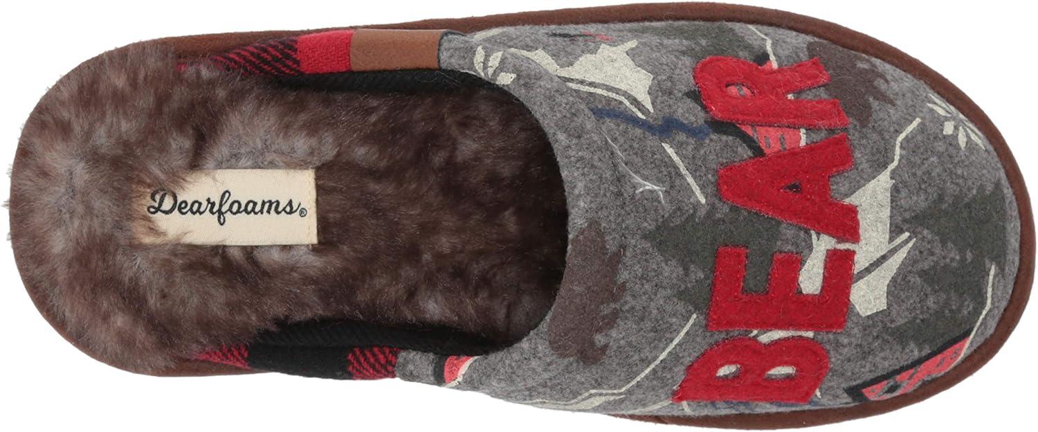 imageDearfoams womens Alpine Print Family Mood Bear ScuffGrumpy Bear