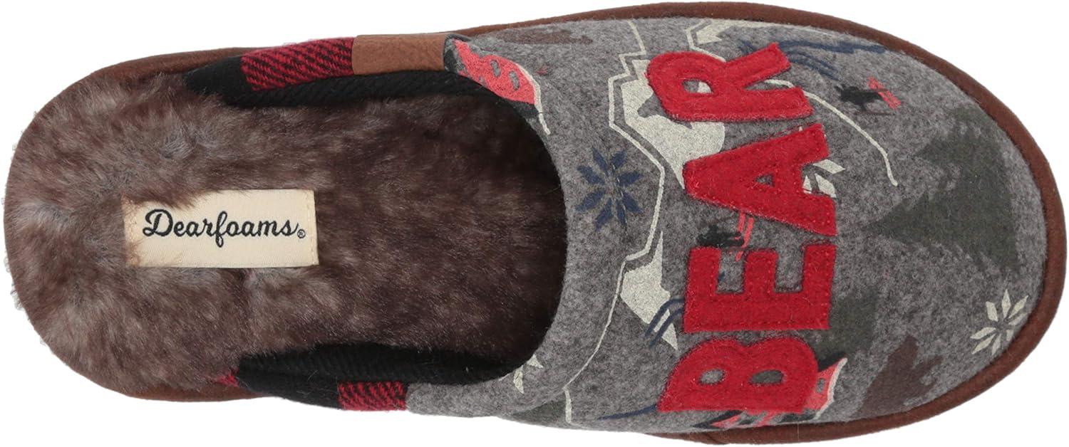 imageDearfoams womens Alpine Print Family Mood Bear ScuffHoney Bear