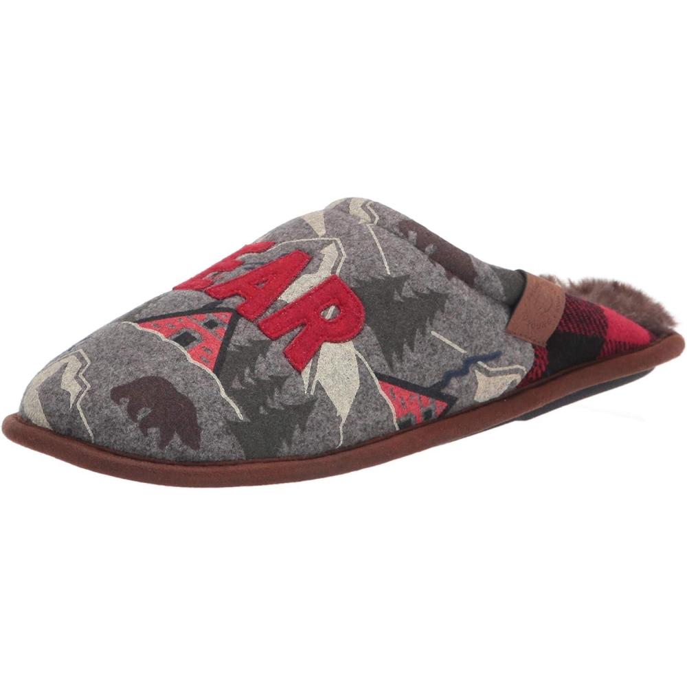 imageDearfoams womens Alpine Print Family Mood Bear ScuffCozy Bear