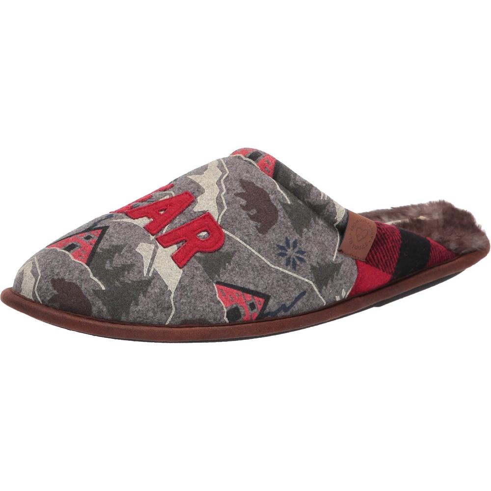 imageDearfoams womens Alpine Print Family Mood Bear ScuffGrumpy Bear