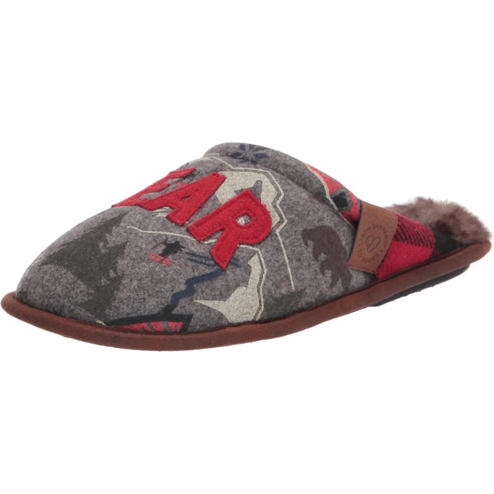 imageDearfoams womens Alpine Print Family Mood Bear ScuffHoney Bear