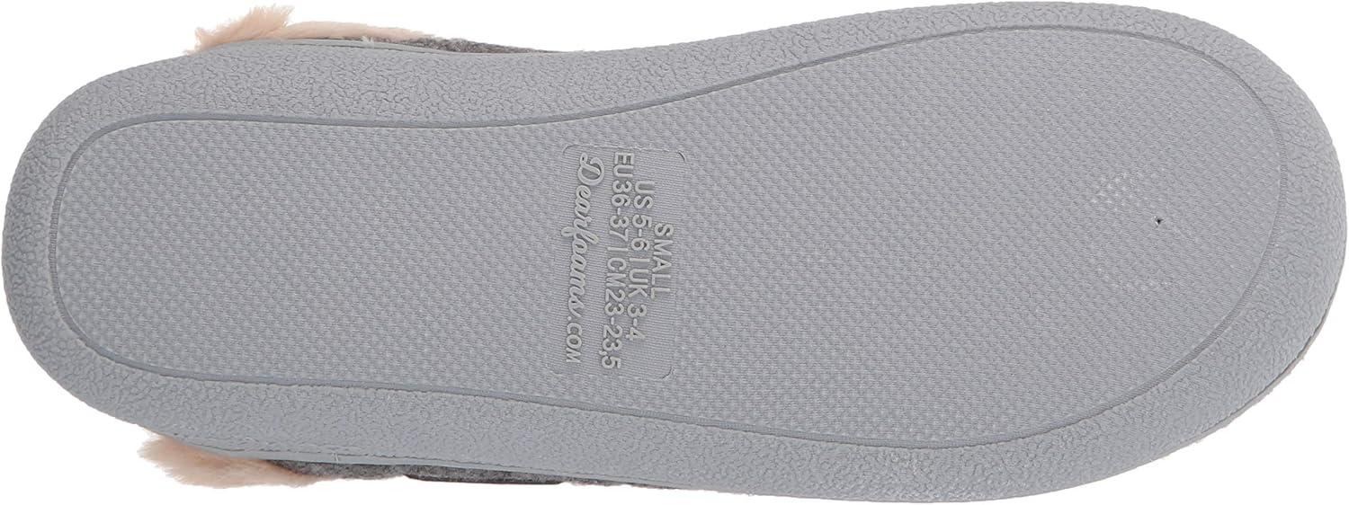 imageDearfoams Womens Erin Quilted Microwool Scuff SlipperDark Heather Grey