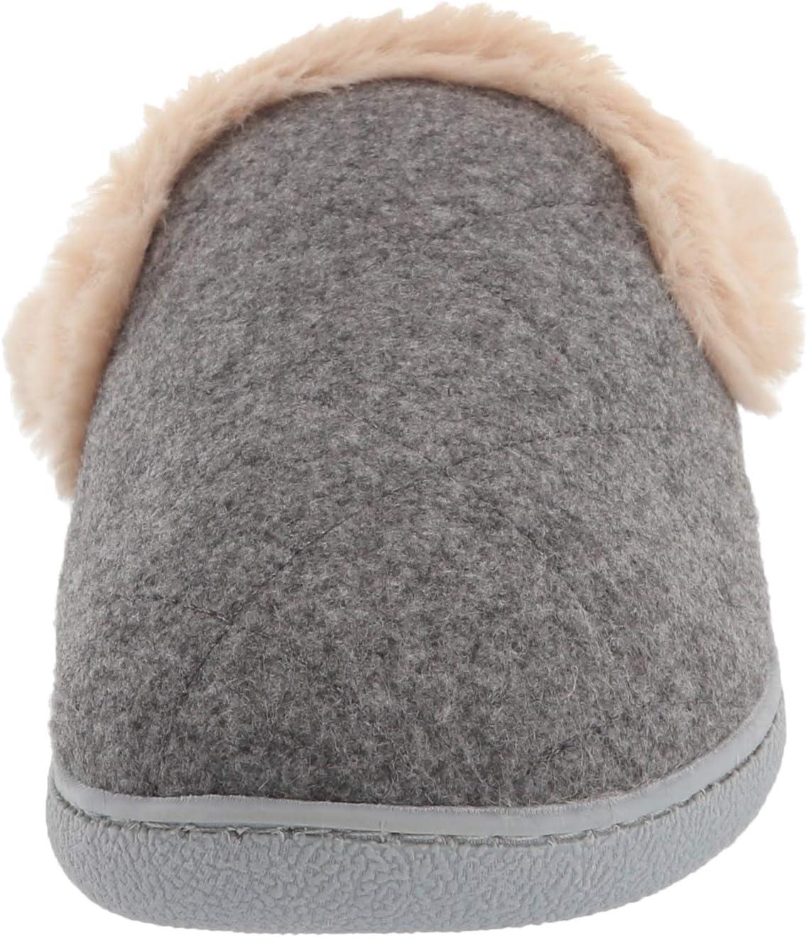 imageDearfoams Womens Erin Quilted Microwool Scuff SlipperDark Heather Grey