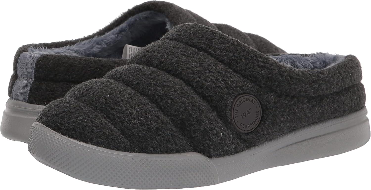 imageDearfoams Womens Kendra Sport Lounge Memory Foam ClogDark Heather Grey Fleece