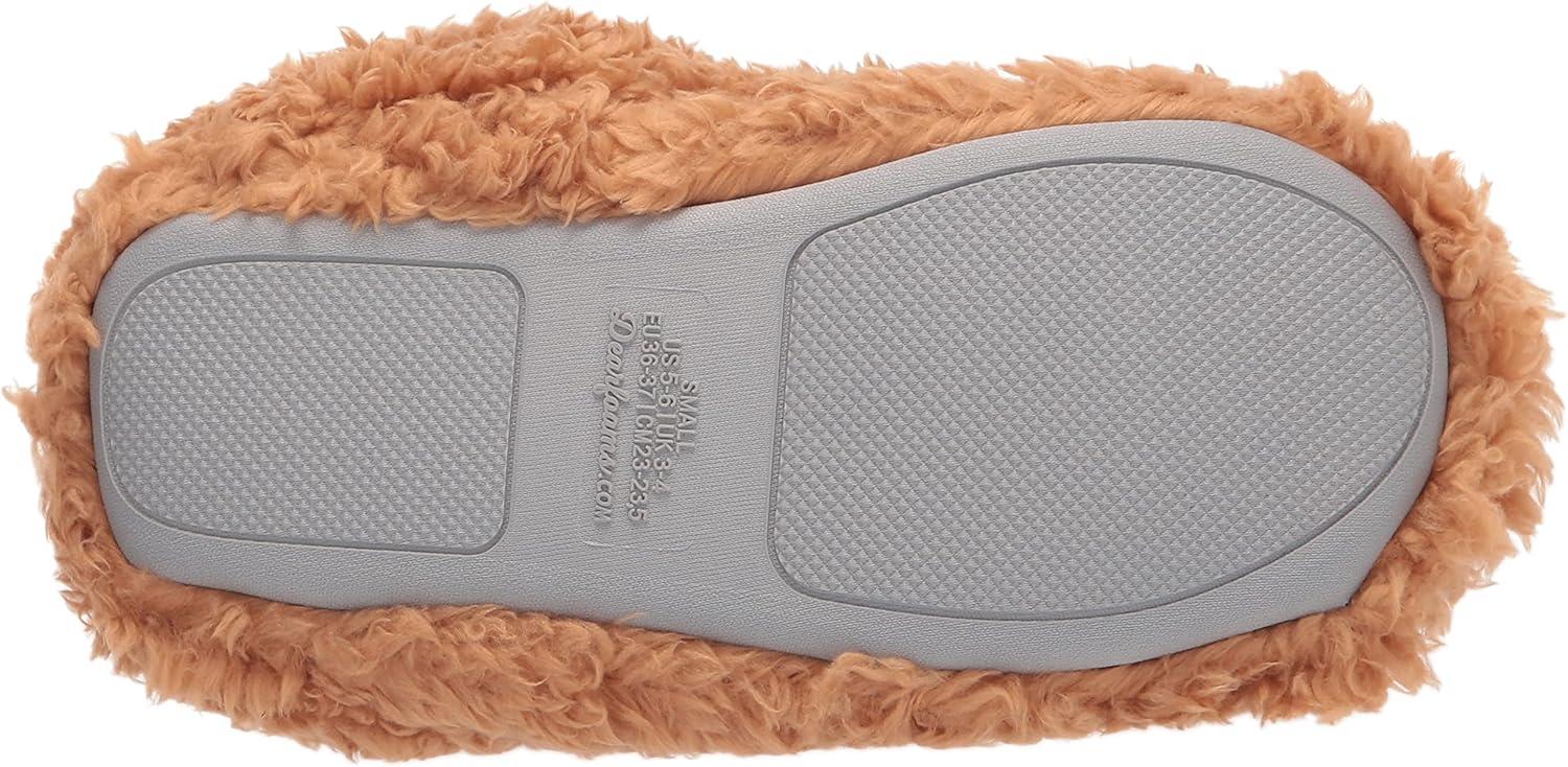 imageDearfoams Womens Kenna Fluffy Teddy Closed Back SlipperWhiskey