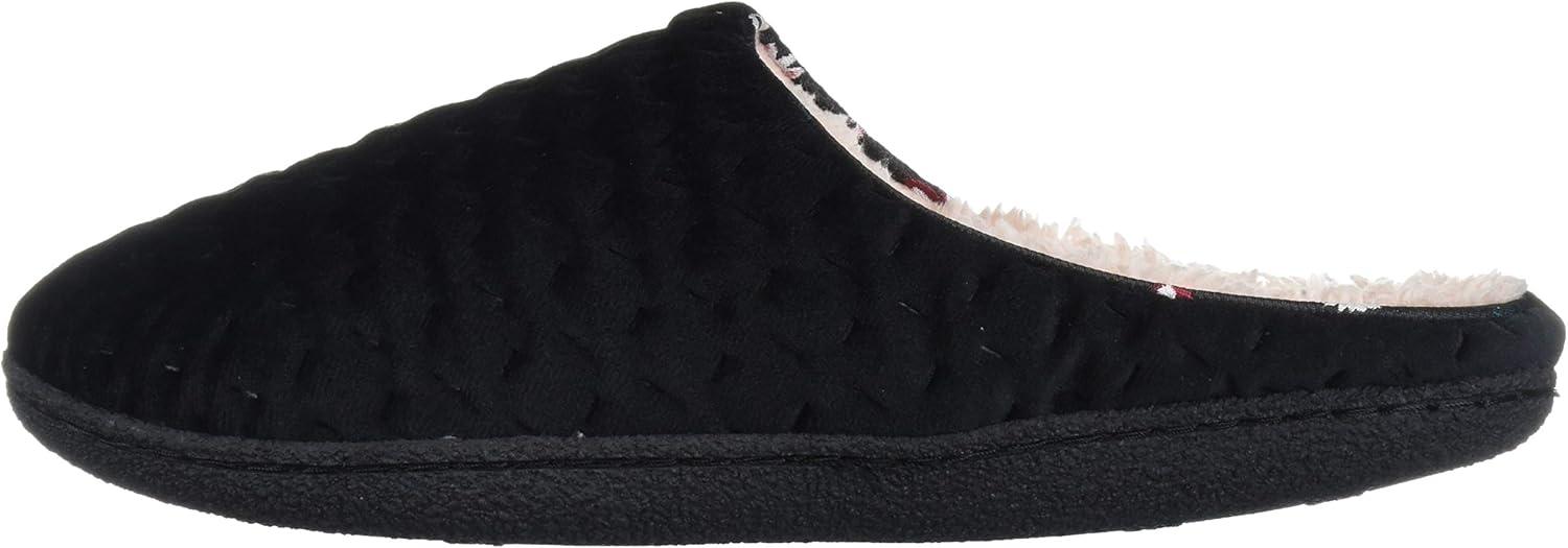 imageDearfoams Womens Textured Knit CL SlipperBlack
