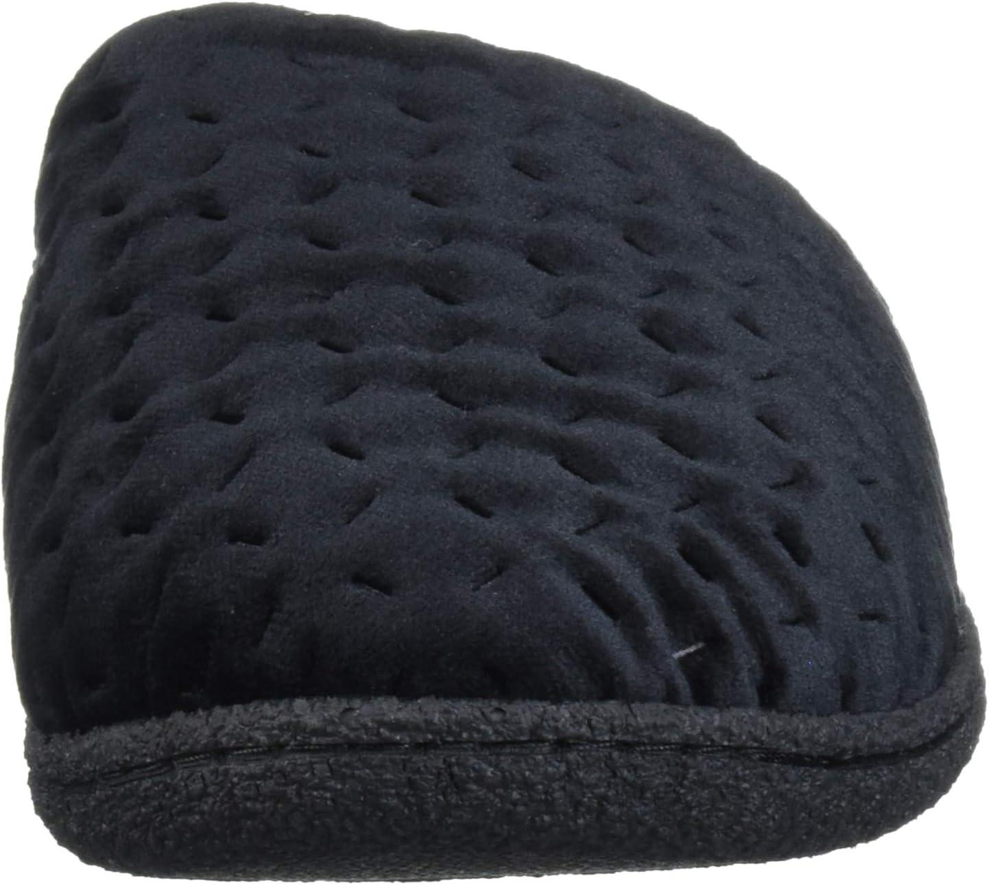 imageDearfoams Womens Textured Knit CL SlipperBlack