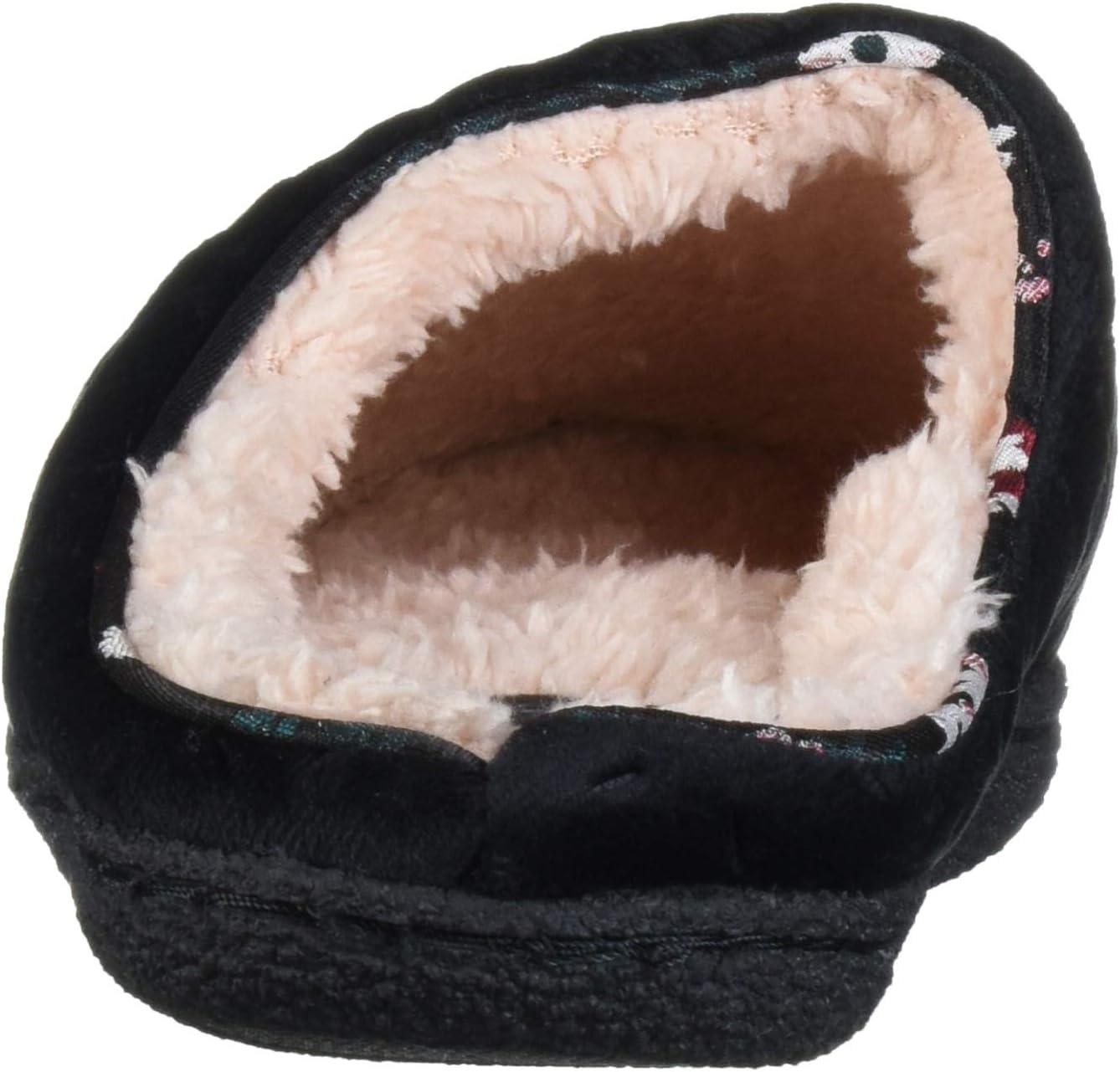 imageDearfoams Womens Textured Knit CL SlipperBlack