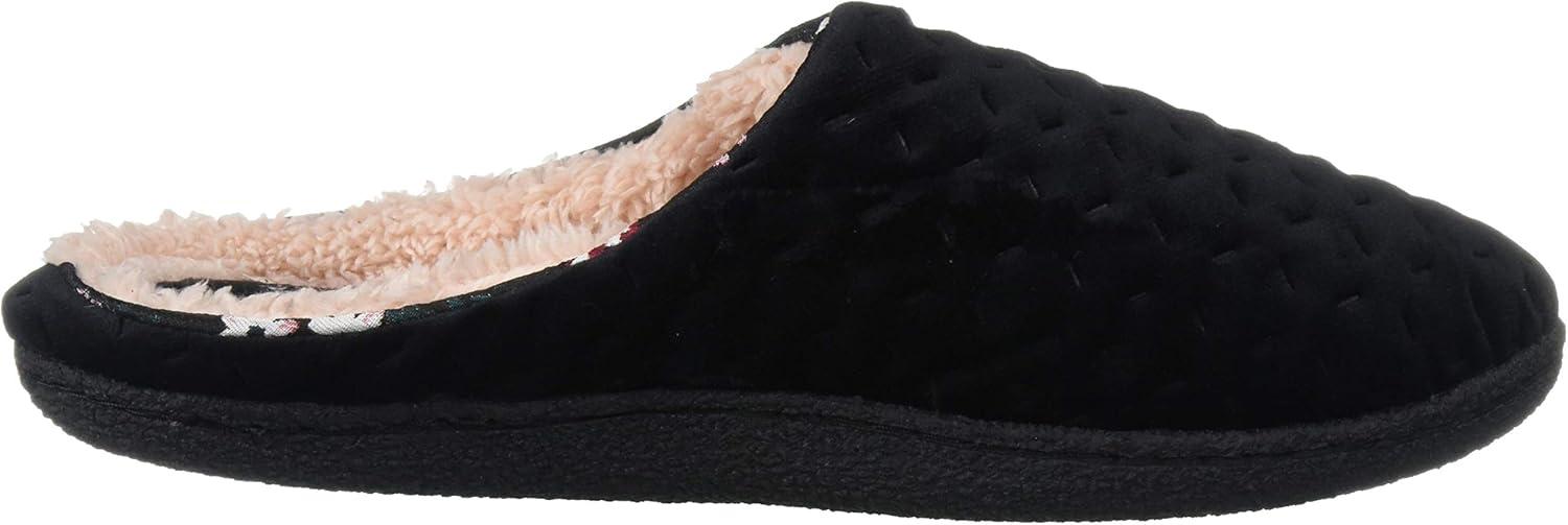 imageDearfoams Womens Textured Knit CL SlipperBlack