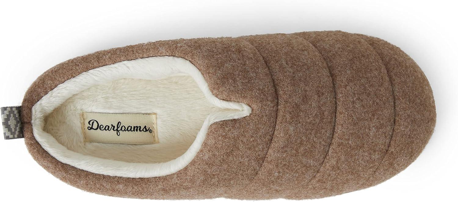 imageDearfoams womens Nadine Wool Blend Clog SlipperChestnut