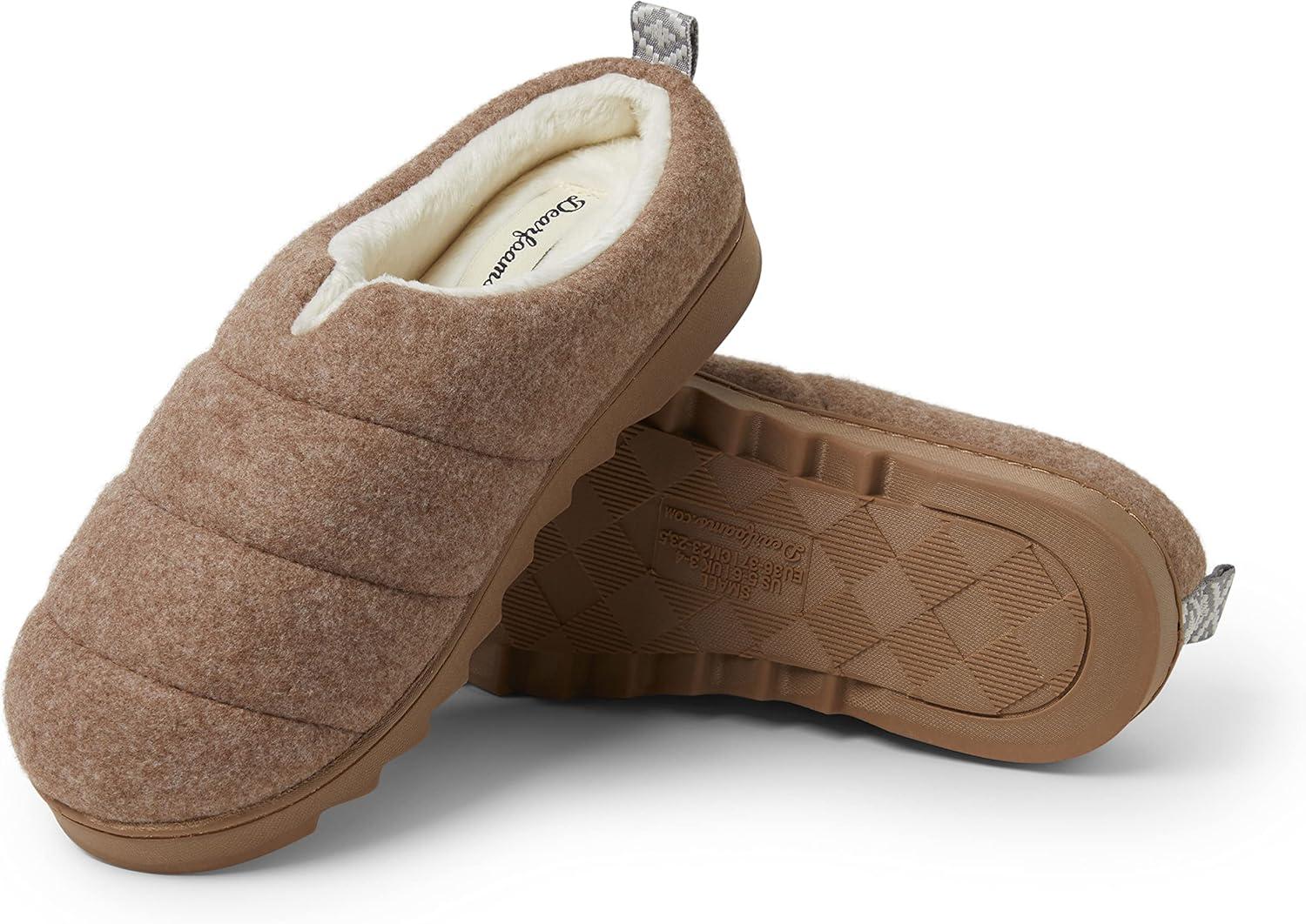 imageDearfoams womens Nadine Wool Blend Clog SlipperChestnut