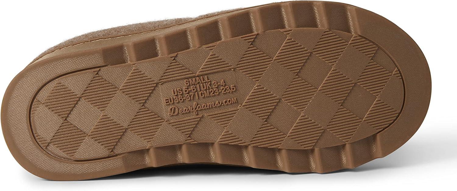 imageDearfoams womens Nadine Wool Blend Clog SlipperChestnut