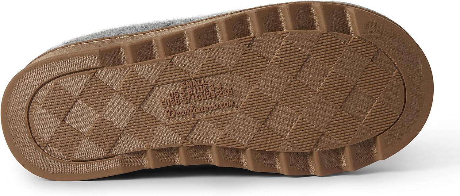 imageDearfoams womens Nadine Wool Blend Clog SlipperLight Heather Grey