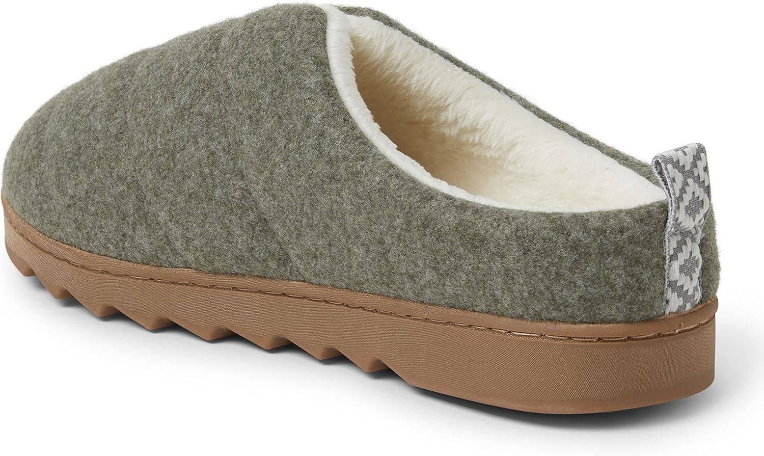 imageDearfoams womens Nadine Wool Blend Clog SlipperMoss