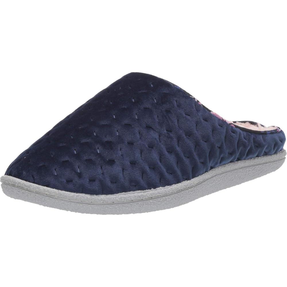 imageDearfoams Womens Textured Knit CL SlipperPeacoat