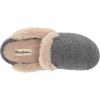 Dearfoams Women’s Erin Quilted Microwool Scuff Slipper(Dark Heather Grey)