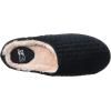 Dearfoams Women’s Textured Knit CL Slipper(Black)