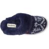 Dearfoams womens Allison Chenille Fairisle Scuff(Peacoat)