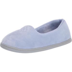 Dearfoams Women’s Rebecca Soft Memory Foam Lightweight House Shoes Cozy Loafer with Warm Lining and Wide Widths Slipper(Eventide)