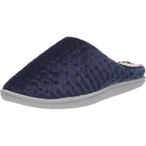 Dearfoams Women’s Textured Knit CL Slipper(Peacoat)