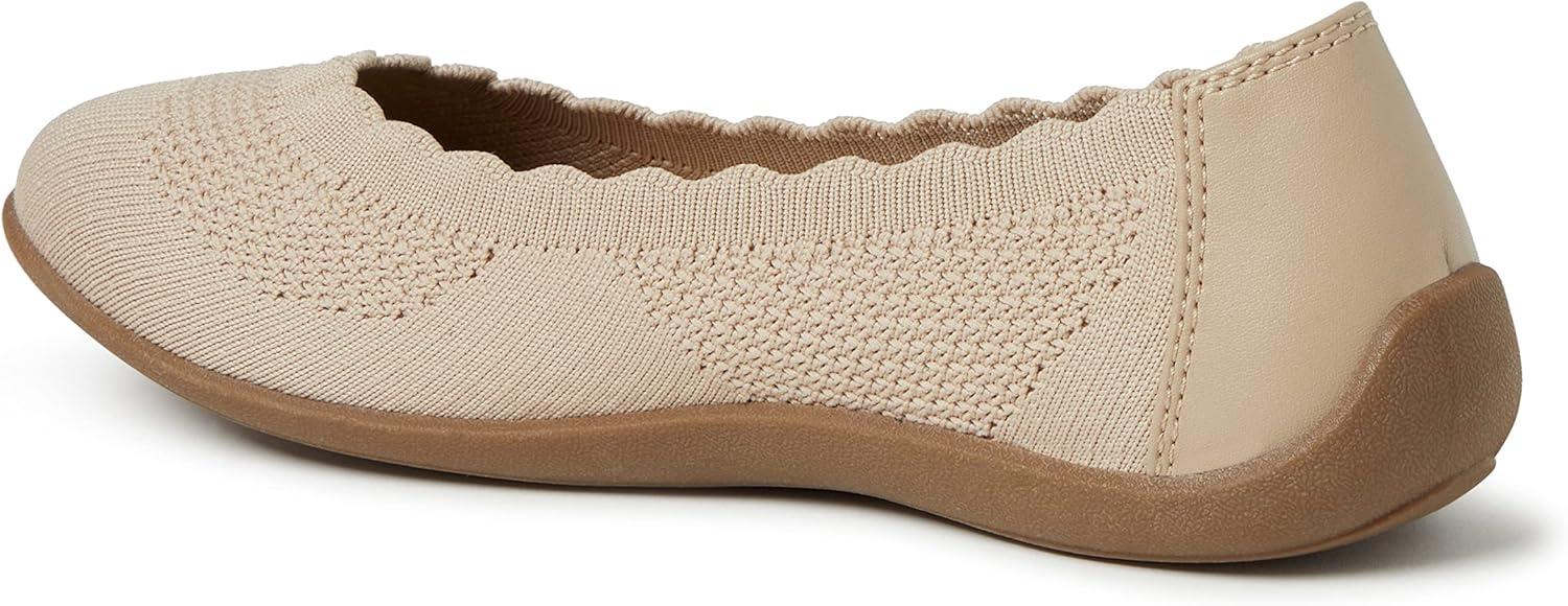 imageDearfoams Womens Lightweight Washable Comfort Misty Ballet FlatsLatte