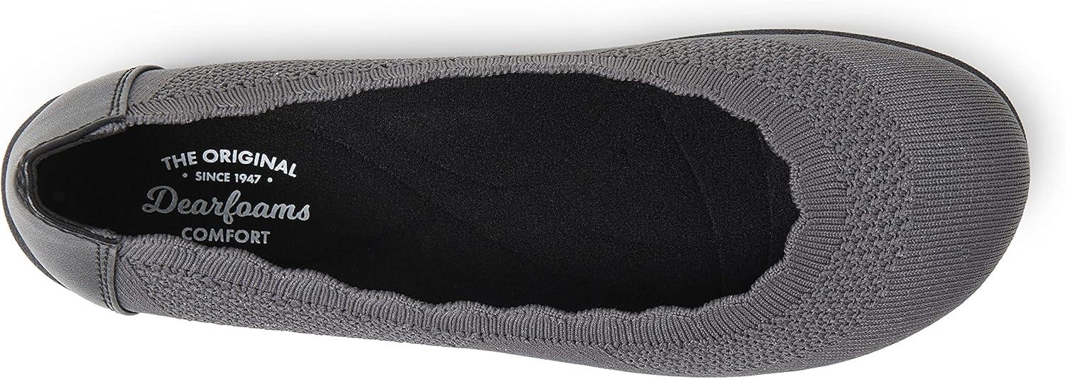 imageDearfoams Womens Lightweight Washable Comfort Misty Ballet FlatsPavement