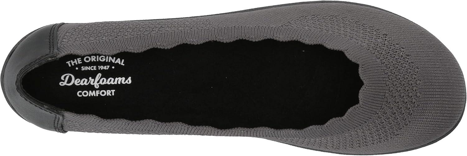 imageDearfoams Womens Lightweight Washable Comfort Misty Ballet FlatsPavement