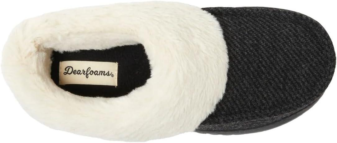 imageDearfoams Womens Memory Foam SlippersBlack