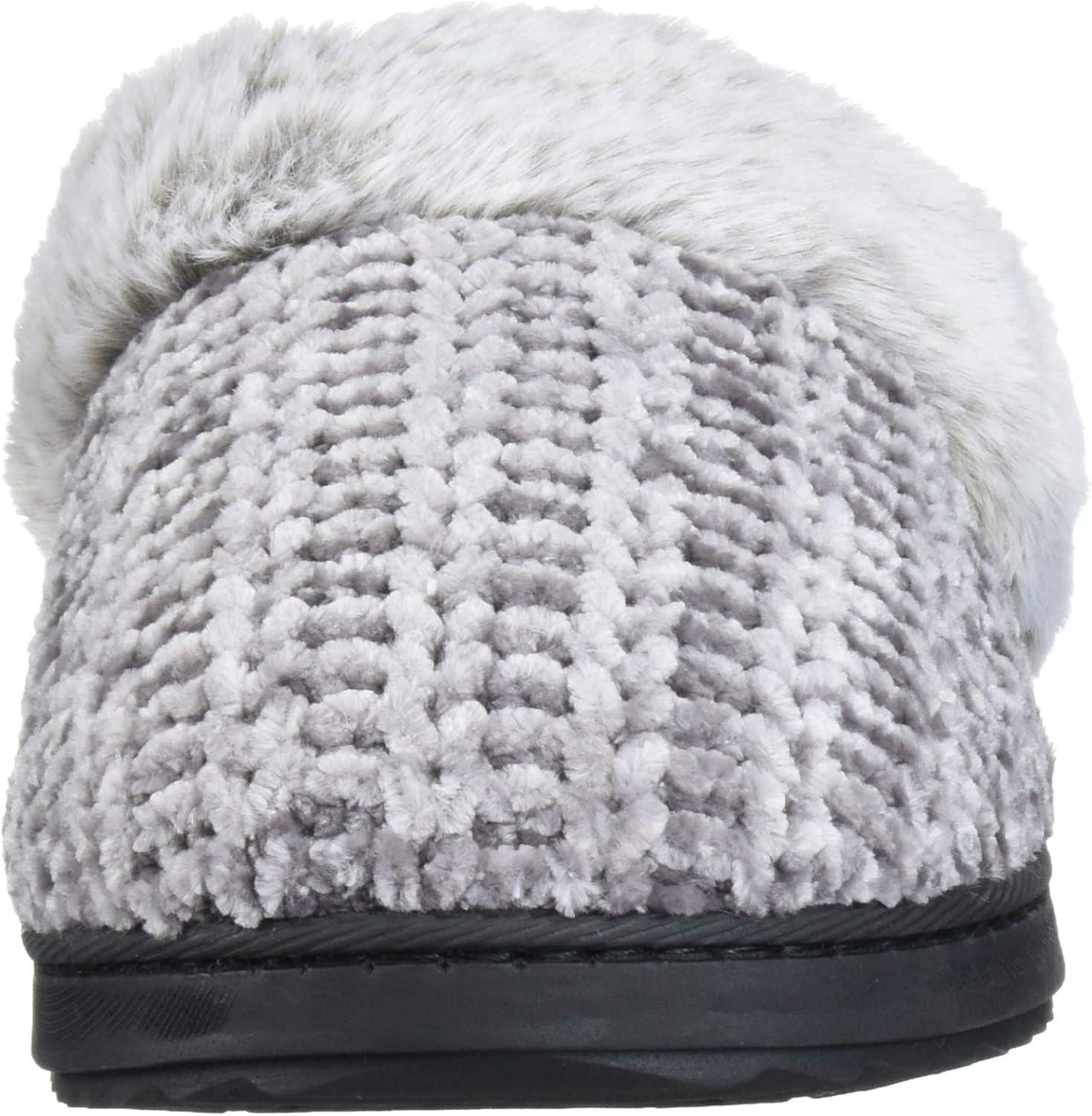 imageDearfoams womens Allison Fairisle Or Solid Chenille Knit ScuffGrey