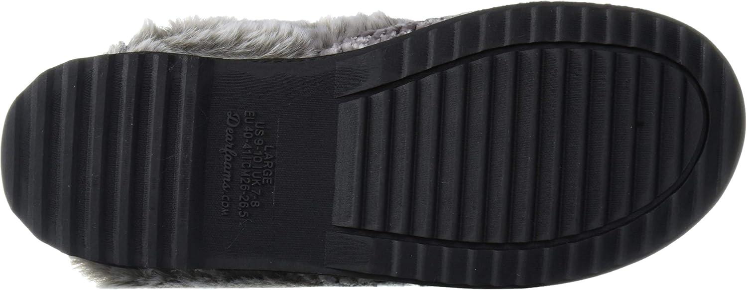 imageDearfoams womens Allison Fairisle Or Solid Chenille Knit ScuffGrey