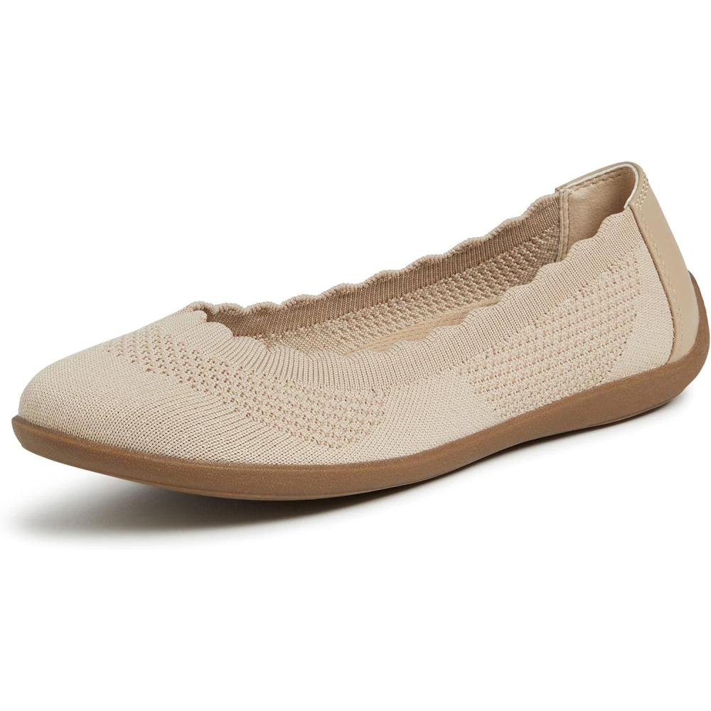 imageDearfoams Womens Lightweight Washable Comfort Misty Ballet FlatsLatte