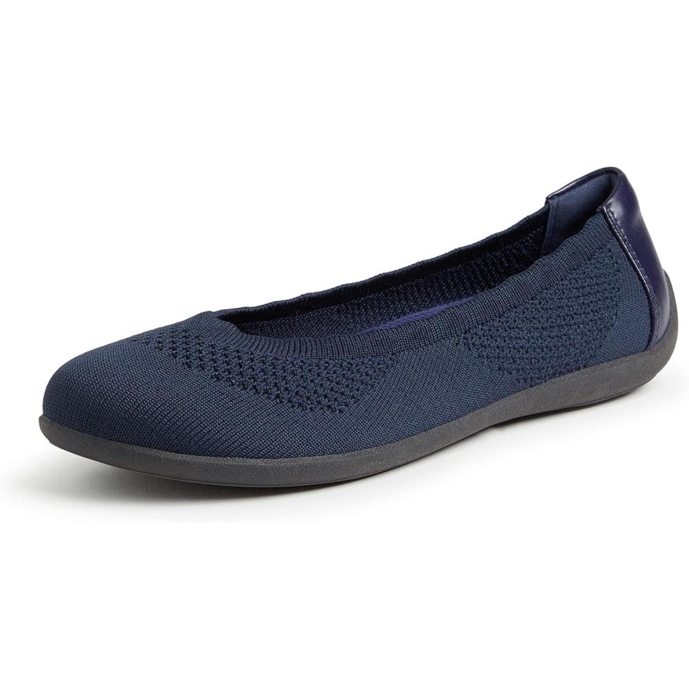 imageDearfoams Womens Lightweight Washable Comfort Misty Ballet FlatsPeacoat