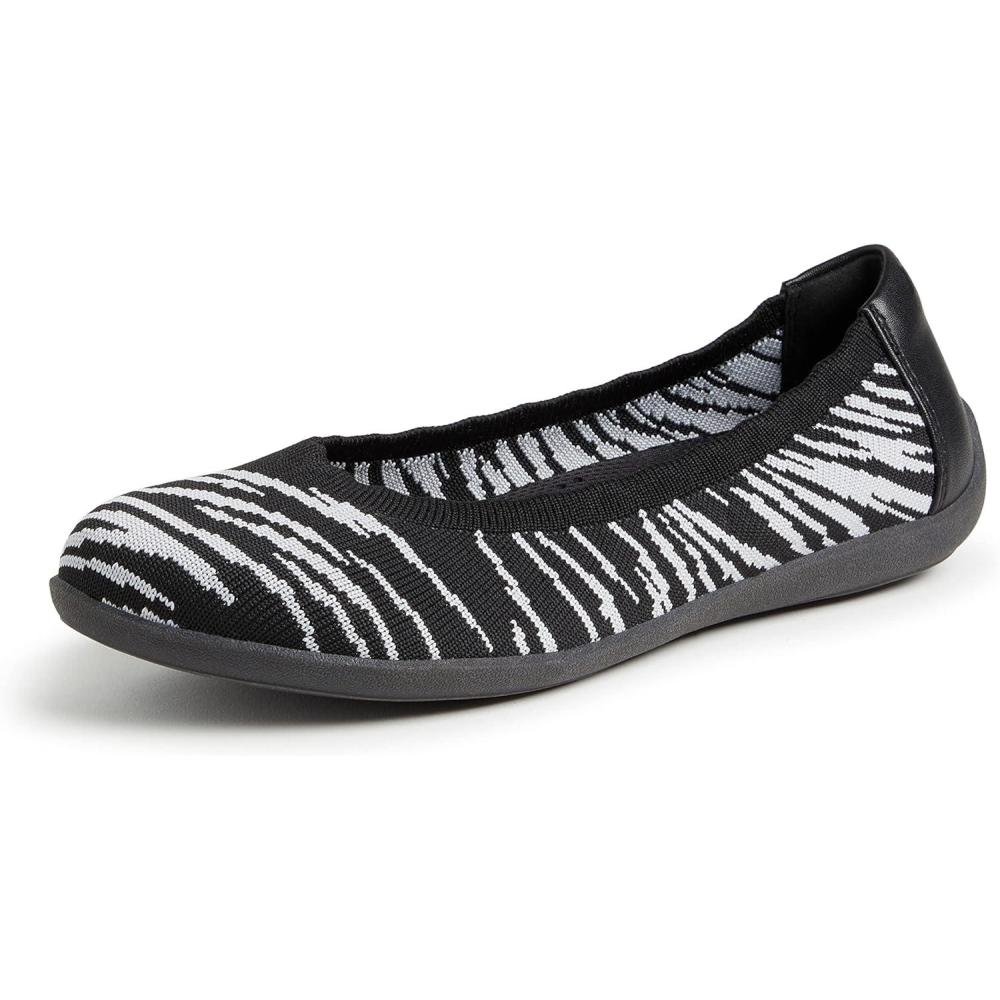 imageDearfoams Womens Lightweight Washable Comfort Misty Ballet FlatsZebra