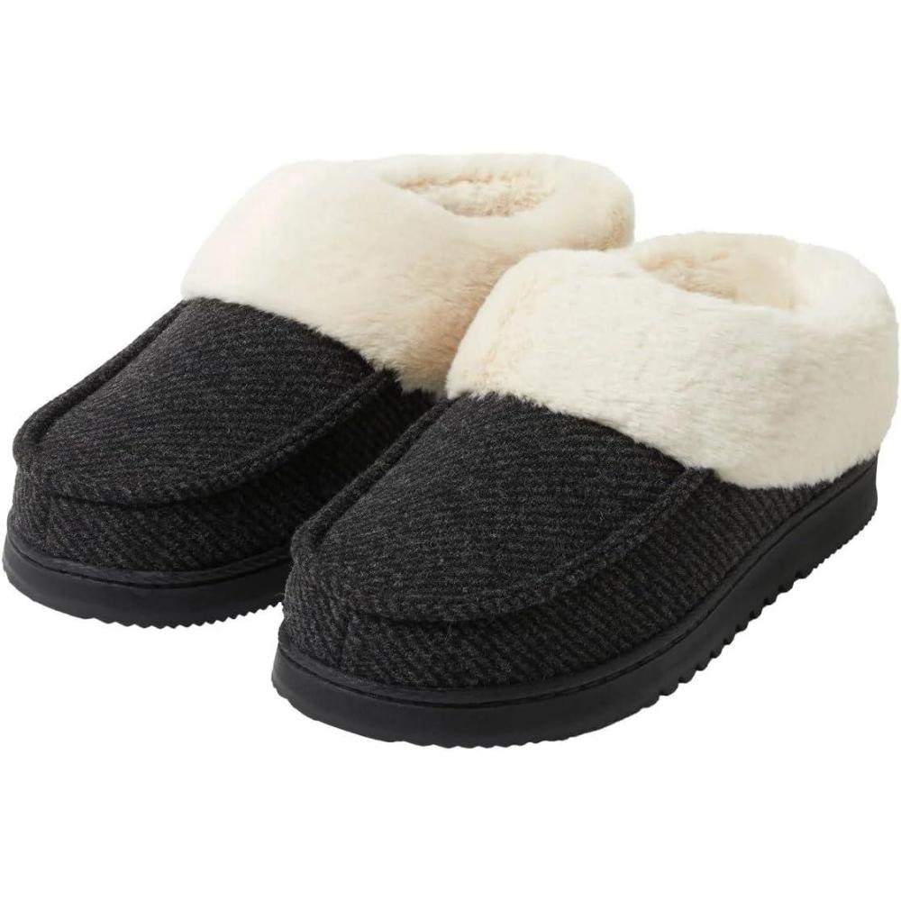 imageDearfoams Womens Memory Foam SlippersBlack